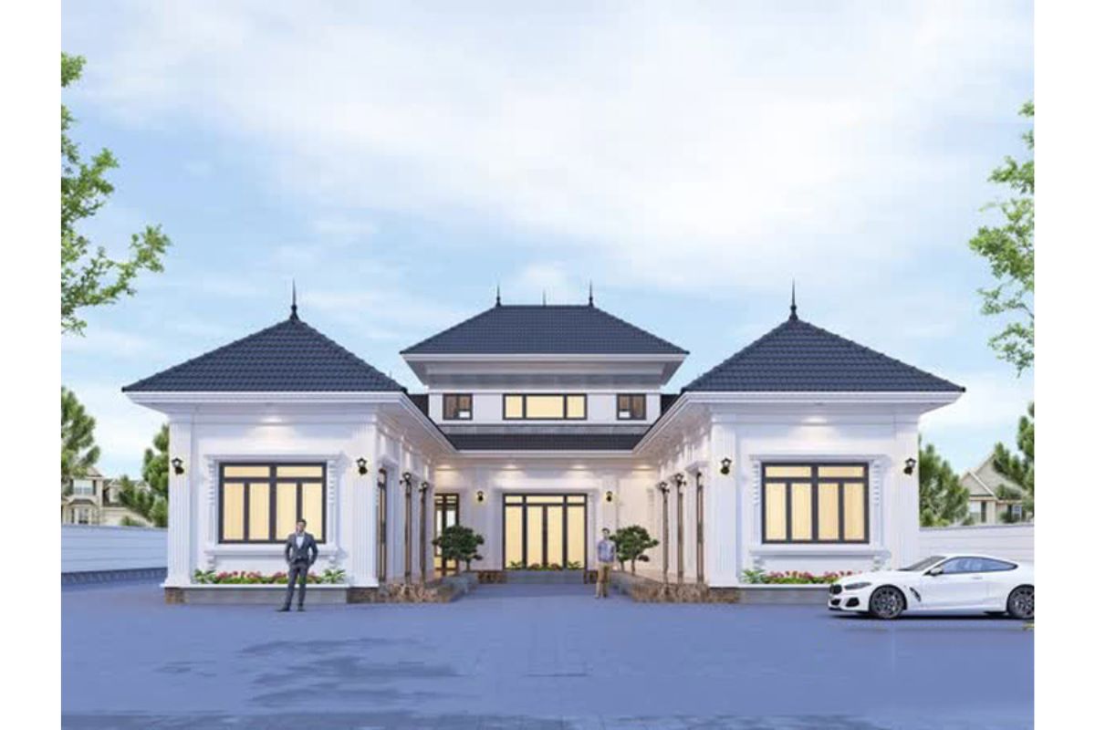 Mẫu nhà chữ u 4 phòng ngủ mái nhật Thiết kế hiện đại và tiện nghi 5 phunhanphat vn 198