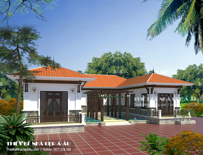 Mẫu nhà chữ u 4 phòng ngủ mái nhật Thiết kế hiện đại và tiện nghi 3 phunhanphat vn 200